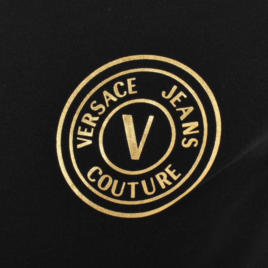 Versace Jeans Couture Slim Fit Logo T Shirt Black | Mainline